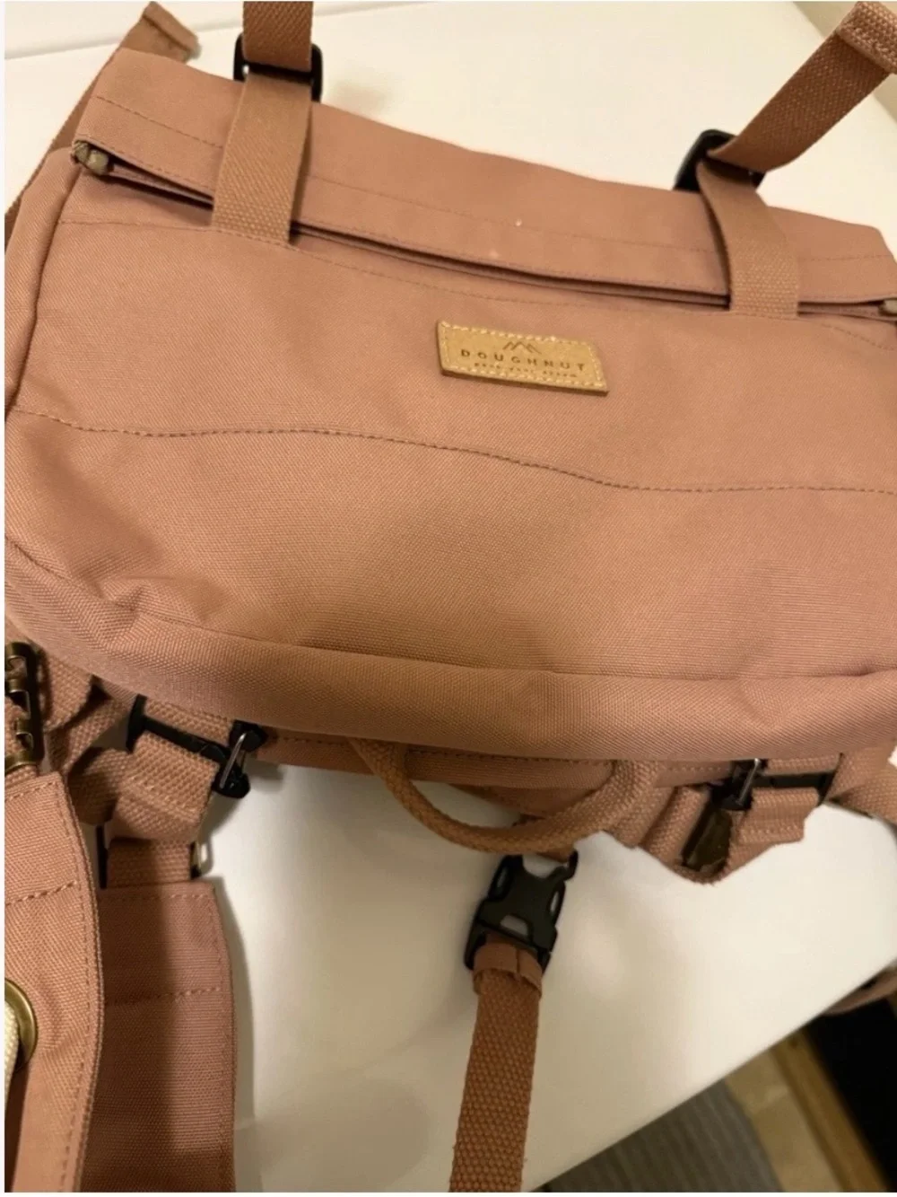 Doughnut Women's Roll-Top Backpack in Dusty Rose